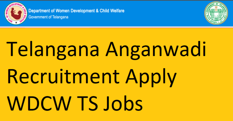 WDCW Telangana Anganwadi Vacancy